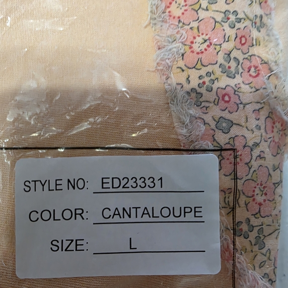 Easel Soft Peach Cotton Dress NWT - Picture 6 of 8